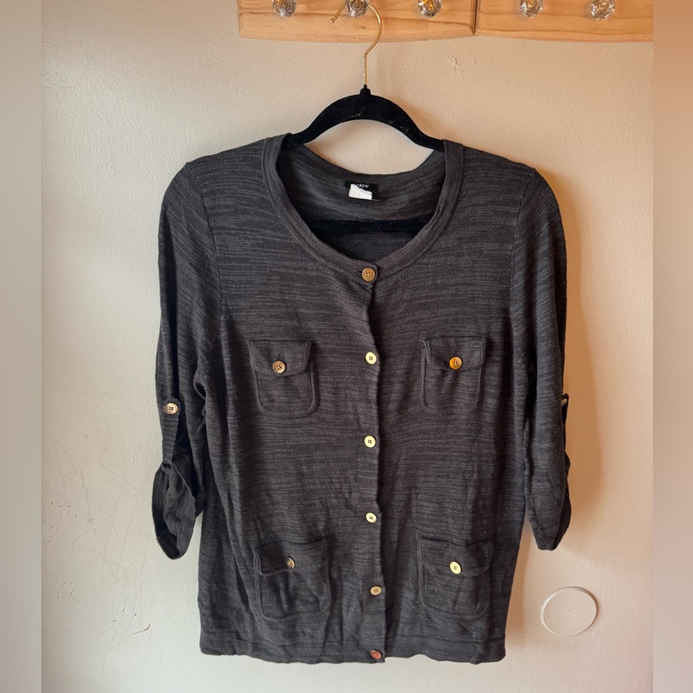 J. Crew Dark Gray Knit Sweater